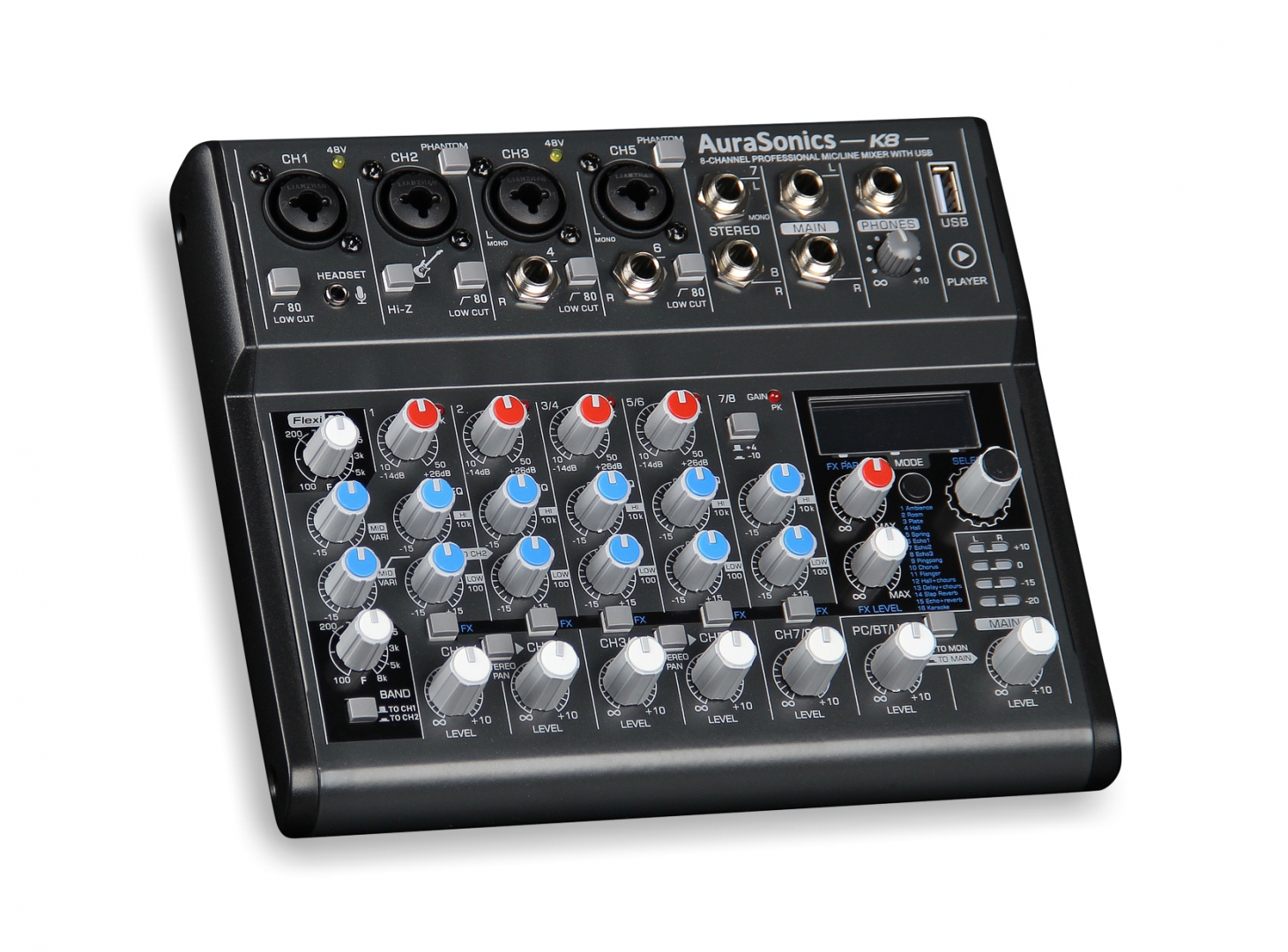 AuraSonics K8 компактный микшерный пульт в Темрюке