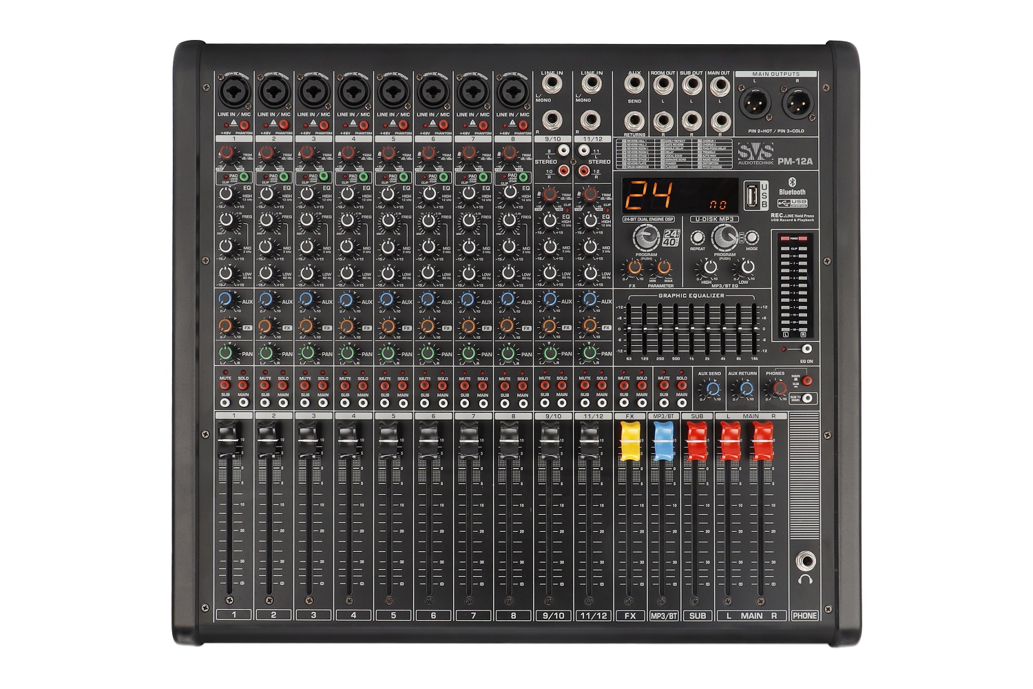 SVS Audiotechnik mixers PM-12A Активный аналоговый микшерный пульт, 12-канальный в Темрюке